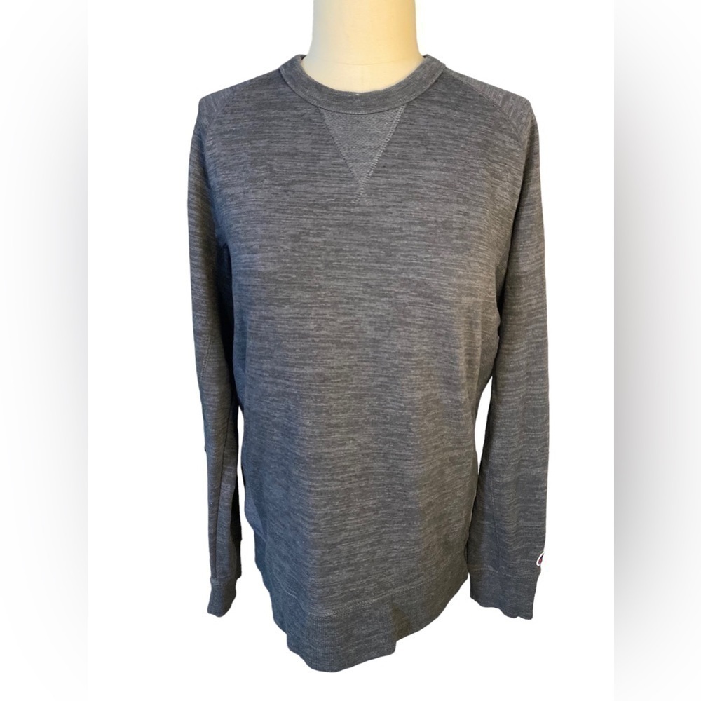 CHAMPION Mens M Pullover Long Sleeve Crew Neck Activewear Sweatshirt Charcoal